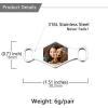 U7 2Pcs Sneaker Shoe Lace ID Tag Stainless Steel/18K Gold Plated Trainer Tag Shoe Buckles Shoelace Decoration Charms(Hexagon Photo-stainless Steel)