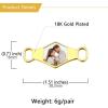 U7 2Pcs Sneaker Shoe Lace ID Tag Stainless Steel/18K Gold Plated Trainer Tag Shoe Buckles Shoelace Decoration Charms(Hexagon photo-gold)