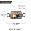U7 2Pcs Sneaker Shoe Lace ID Tag Stainless Steel/18K Gold Plated Trainer Tag Shoe Buckles Shoelace Decoration Charms(Rectangle photo-black)