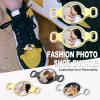 U7 2Pcs Sneaker Shoe Lace ID Tag Stainless Steel/18K Gold Plated Trainer Tag Shoe Buckles Shoelace Decoration Charms(Round photo-gold)