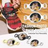 U7 2Pcs Sneaker Shoe Lace ID Tag Stainless Steel/18K Gold Plated Trainer Tag Shoe Buckles Shoelace Decoration Charms(Round photo-stainless steel)
