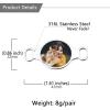 U7 2Pcs Sneaker Shoe Lace ID Tag Stainless Steel/18K Gold Plated Trainer Tag Shoe Buckles Shoelace Decoration Charms(Round photo-stainless steel)