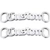 U7 2Pcs Sneaker Shoe Lace ID Tag Stainless Steel/18K Gold Plated Trainer Tag Shoe Buckles Shoelace Decoration Charms(01: Premium Silver)