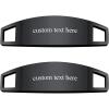 U7 2Pcs Sneaker Shoe Lace ID Tag Stainless Steel/18K Gold Plated Trainer Tag Shoe Buckles Shoelace Decoration Charms(02: Black-Text Engrave ID Tag)