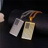 Independance Day Necklace Stainless Steel Wheat Chain Personalized US 4th of July Flag Dog Tags Pendant for Men Women