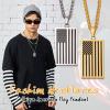 Independance Day Necklace Stainless Steel Wheat Chain Personalized US 4th of July Flag Dog Tags Pendant for Men Women