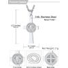 U7 Catholic Gift Jewelry Saint St Benedict Medal Rosary Cross Pendant Necklace with Chain (Stainless-Steel (Personalized Engraving))