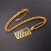 US Flag Pendant July 4th Independence Day Gift Jewelry for Men 18K Gold Plated Enamel Dog Tags Necklace