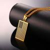 US Flag Pendant July 4th Independence Day Gift Jewelry for Men 18K Gold Plated Enamel Dog Tags Necklace