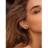 SILVERCUTE 925 Sterling Silver 2ct Birthstone Stud Earrings,Hypoallergenic Round/Heart/Square Birthstone Earrings for Women Birthday Christmas Jewelry(01.January(Garnet)-Heart)