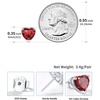SILVERCUTE 925 Sterling Silver 2ct Birthstone Stud Earrings,Hypoallergenic Round/Heart/Square Birthstone Earrings for Women Birthday Christmas Jewelry(01.January(Garnet)-Heart)