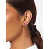 SILVERCUTE 925 Sterling Silver 2ct Birthstone Stud Earrings,Hypoallergenic Round/Heart/Square Birthstone Earrings for Women Birthday Christmas Jewelry(02.February(Amethyst)-Heart)