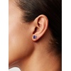 SILVERCUTE 925 Sterling Silver 2ct Birthstone Stud Earrings,Hypoallergenic Round/Heart/Square Birthstone Earrings for Women Birthday Christmas Jewelry(02.February(Amethyst)-Square)