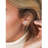 SILVERCUTE 925 Sterling Silver 2ct Birthstone Stud Earrings,Hypoallergenic Round/Heart/Square Birthstone Earrings for Women Birthday Christmas Jewelry(04.April(Diamond)-Round)