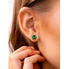 SILVERCUTE 925 Sterling Silver 2ct Birthstone Stud Earrings,Hypoallergenic Round/Heart/Square Birthstone Earrings for Women Birthday Christmas Jewelry(05.May(Emerald)-Round)