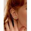 SILVERCUTE 925 Sterling Silver 2ct Birthstone Stud Earrings,Hypoallergenic Round/Heart/Square Birthstone Earrings for Women Birthday Christmas Jewelry(08.August(Peridot)-Square)