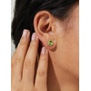 SILVERCUTE 925 Sterling Silver 2ct Birthstone Stud Earrings,Hypoallergenic Round/Heart/Square Birthstone Earrings for Women Birthday Christmas Jewelry(08.August(Peridot)-Round)