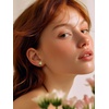 SILVERCUTE 925 Sterling Silver 2ct Birthstone Stud Earrings,Hypoallergenic Round/Heart/Square Birthstone Earrings for Women Birthday Christmas Jewelry(08.August(Peridot)-Heart)