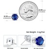 SILVERCUTE 925 Sterling Silver 2ct Birthstone Stud Earrings,Hypoallergenic Round/Heart/Square Birthstone Earrings for Women Birthday Christmas Jewelry(09.September(Sapphire)-Round)