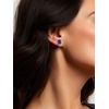 SILVERCUTE 925 Sterling Silver 2ct Birthstone Stud Earrings,Hypoallergenic Round/Heart/Square Birthstone Earrings for Women Birthday Christmas Jewelry(09.September(Sapphire)-Square)