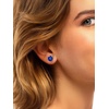 SILVERCUTE 925 Sterling Silver 2ct Birthstone Stud Earrings,Hypoallergenic Round/Heart/Square Birthstone Earrings for Women Birthday Christmas Jewelry(09.September(Sapphire)-Heart)