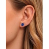 SILVERCUTE 925 Sterling Silver 2ct Birthstone Stud Earrings,Hypoallergenic Round/Heart/Square Birthstone Earrings for Women Birthday Christmas Jewelry(09.September(Sapphire)-Round)