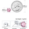 SILVERCUTE 925 Sterling Silver 2ct Birthstone Stud Earrings,Hypoallergenic Round/Heart/Square Birthstone Earrings for Women Birthday Christmas Jewelry(10.October(Pink Tourmaline)-Round)