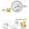 SILVERCUTE 925 Sterling Silver 2ct Birthstone Stud Earrings,Hypoallergenic Round/Heart/Square Birthstone Earrings for Women Birthday Christmas Jewelry(11.November(Yellow Topaz)-Square)