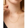 SILVERCUTE 925 Sterling Silver Necklace for Women,1mm/1.3mm/1.5mm/1.6mm Thin Silver Cable Chain/Box Chain/Rope Chain Necklace with Extension Chain,18/20/22/24/26/28/30 Inch(b.Gold)