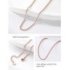 SILVERCUTE 925 Sterling Silver Necklace for Women,1mm/1.3mm/1.5mm/1.6mm Thin Silver Cable Chain/Box Chain/Rope Chain Necklace with Extension Chain,18/20/22/24/26/28/30 Inch(c.Rose Gold)