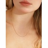 SILVERCUTE 925 Sterling Silver Necklace for Women,1mm/1.3mm/1.5mm/1.6mm Thin Silver Cable Chain/Box Chain/Rope Chain Necklace with Extension Chain,18/20/22/24/26/28/30 Inch(c.Rose Gold)