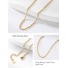 SILVERCUTE 925 Sterling Silver Necklace for Women,1mm/1.3mm/1.5mm/1.6mm Thin Silver Cable Chain/Box Chain/Rope Chain Necklace with Extension Chain,18/20/22/24/26/28/30 Inch(b.Gold)
