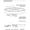 U7 Heart Initial Ankle Bracelets for Women Waterproof, Silver/14K Gold Plated Anklets CZ Initial Heart Anklets Stainless Steel Summer Beach Ankle Adjustable 8.5″-10.5″(Silver)