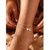 U7 Heart Initial Ankle Bracelets for Women Waterproof, Silver/14K Gold Plated Anklets CZ Initial Heart Anklets Stainless Steel Summer Beach Ankle Adjustable 8.5″-10.5″(Gold)