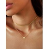 U7 Initial Necklace for Women, 14K Gold Heart Pendant Necklace with CZ A-Z Letter, Dainty Gold Necklace Tiny Initial Necklaces Personalized Name Necklace for Mom Wife Friend(W)