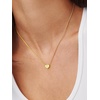 U7 Initial Necklace for Women, 14K Gold Heart Pendant Necklace with CZ A-Z Letter, Dainty Gold Necklace Tiny Initial Necklaces Personalized Name Necklace for Mom Wife Friend(D)