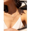 U7 Initial Necklace for Women, 14K Gold Heart Pendant Necklace with CZ A-Z Letter, Dainty Gold Necklace Tiny Initial Necklaces Personalized Name Necklace for Mom Wife Friend(D)