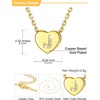 U7 Initial Necklace for Women, 14K Gold Heart Pendant Necklace with CZ A-Z Letter, Dainty Gold Necklace Tiny Initial Necklaces Personalized Name Necklace for Mom Wife Friend(J)