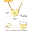 U7 Initial Necklace for Women, 14K Gold Heart Pendant Necklace with CZ A-Z Letter, Dainty Gold Necklace Tiny Initial Necklaces Personalized Name Necklace for Mom Wife Friend(I)
