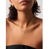 U7 Initial Necklace for Women, 14K Gold Heart Pendant Necklace with CZ A-Z Letter, Dainty Gold Necklace Tiny Initial Necklaces Personalized Name Necklace for Mom Wife Friend(G)
