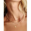 U7 Initial Necklace for Women, 14K Gold Heart Pendant Necklace with CZ A-Z Letter, Dainty Gold Necklace Tiny Initial Necklaces Personalized Name Necklace for Mom Wife Friend(Z)