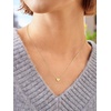 U7 Initial Necklace for Women, 14K Gold Heart Pendant Necklace with CZ A-Z Letter, Dainty Gold Necklace Tiny Initial Necklaces Personalized Name Necklace for Mom Wife Friend(X)