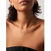 U7 Initial Necklace for Women, 14K Gold Heart Pendant Necklace with CZ A-Z Letter, Dainty Gold Necklace Tiny Initial Necklaces Personalized Name Necklace for Mom Wife Friend(J)