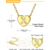 U7 Initial Necklace for Women, 14K Gold Heart Pendant Necklace with CZ A-Z Letter, Dainty Gold Necklace Tiny Initial Necklaces Personalized Name Necklace for Mom Wife Friend(X)