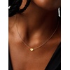 U7 Initial Necklace for Women, 14K Gold Heart Pendant Necklace with CZ A-Z Letter, Dainty Gold Necklace Tiny Initial Necklaces Personalized Name Necklace for Mom Wife Friend(Y)