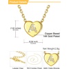 U7 Initial Necklace for Women, 14K Gold Heart Pendant Necklace with CZ A-Z Letter, Dainty Gold Necklace Tiny Initial Necklaces Personalized Name Necklace for Mom Wife Friend(A)