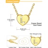 U7 Initial Necklace for Women, 14K Gold Heart Pendant Necklace with CZ A-Z Letter, Dainty Gold Necklace Tiny Initial Necklaces Personalized Name Necklace for Mom Wife Friend(L)