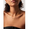 U7 Initial Necklace for Women, 14K Gold Heart Pendant Necklace with CZ A-Z Letter, Dainty Gold Necklace Tiny Initial Necklaces Personalized Name Necklace for Mom Wife Friend(X)