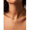 U7 Initial Necklace for Women, 14K Gold Heart Pendant Necklace with CZ A-Z Letter, Dainty Gold Necklace Tiny Initial Necklaces Personalized Name Necklace for Mom Wife Friend(V)