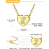 U7 Initial Necklace for Women, 14K Gold Heart Pendant Necklace with CZ A-Z Letter, Dainty Gold Necklace Tiny Initial Necklaces Personalized Name Necklace for Mom Wife Friend(Z)